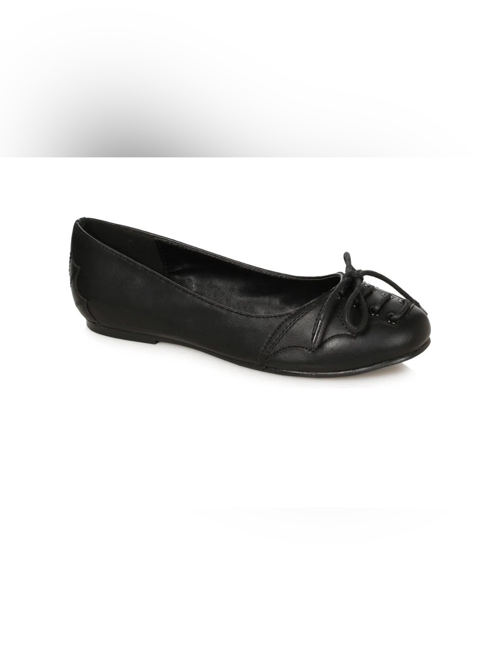 Ellie black flat with bat wings